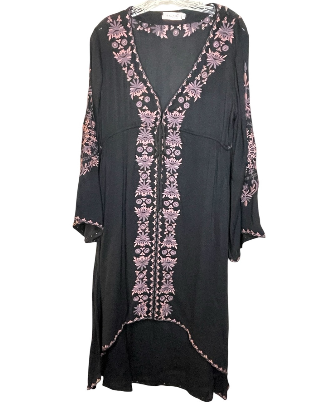 Mo Huan Yi Chu Anthropology Dress with Floral Embroidery Sz M